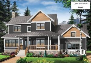 Craftsman House Plans with Side Entry Garage House Plan W2853a V1 Detail From Drummondhouseplans Com