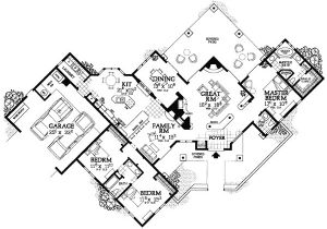Creative Homes Floor Plans Creative Sante Fe Style Home Plan 81408w 1st Floor