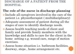 Discharge Planning From Hospital to Home Admission Of Patients to the Hospital Ppt Video Online