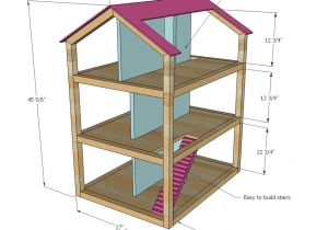 Doll House Plans for Barbie Ana White Dream Dollhouse Diy Projects