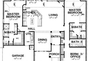 Double Master Suite House Plans Double Master Bedroom House Plan 3056d Architectural