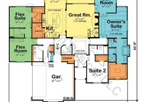 Dual Master Suite Home Plans Single Story House Plans with Dual Master Suites Cottage
