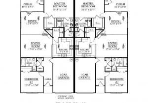 Duplex Home Floor Plans One Level Duplex Craftsman Style Floor Plans Duplex Plan