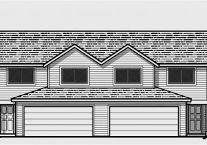 Duplex Home Plans with Garage Duplex House Plans with 2 Car Garage