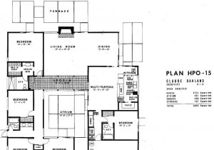 Eichler Home Floor Plans Eichler Floor Plan Hpo 15 Architecture Pinterest