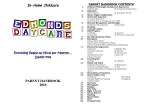 Emergency Disaster Plan for Family Child Care Homes Child Care Emergency Preparedness Plan Template