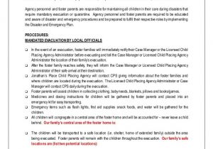 Emergency Disaster Plan for Family Child Care Homes Disaster Emergency Plan Template for Families