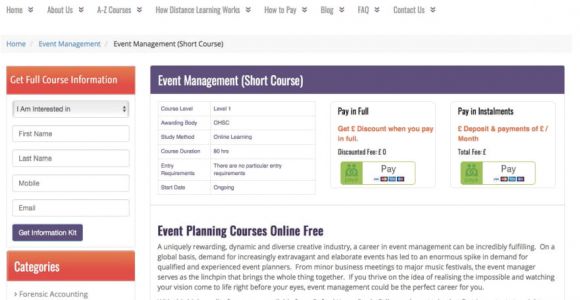 Event Planning Courses From Home Free event Planning Courses
