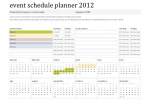 Event Planning Jobs From Home Template event Schedule Planner 2012
