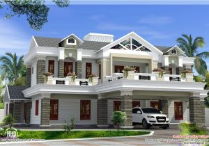 Executive Home Plans Sloping Roof Mix Luxury Home Design Kerala Home Design