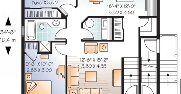 Family Home Plans Multi Family Plan 64883 at Familyhomeplans Com