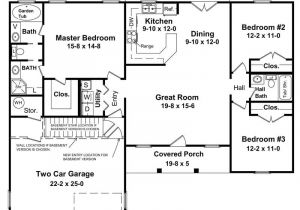 Floor Plan Home 3 Bedrm 1400 Sq Ft Country House Plan 141 1152