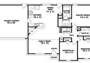 Floor Plans for 1 Story Homes 3 Bedroom One Story House Plans toy Story Bedroom 3