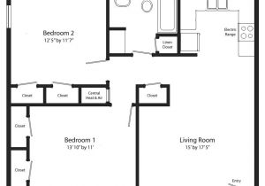 Floor Plans for 2 Bedroom 2 Bath Homes Unique Two Bedroom One Bath House Plans New Home Plans