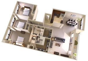 Floor Plans for 3 Bedroom Homes Three Bedroom Two Bath Apartments In Bethesda Md topaz