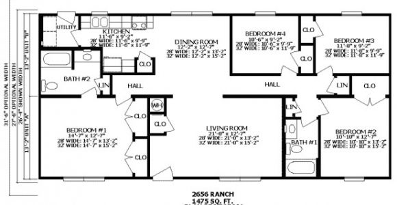 Floor Plans for 3 Bedroom Ranch Homes 2 Bedroom Ranch House Plans Bedroom at Real Estate