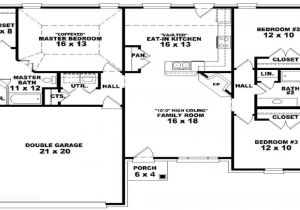 Floor Plans for 3 Bedroom Ranch Homes 3 Bedroom Ranch Floor Plans 3 Bedroom One Story House