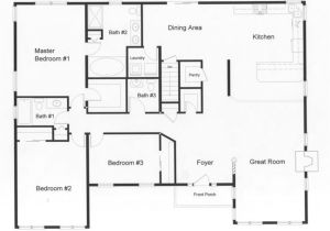 Floor Plans for 3 Bedroom Ranch Homes 3 Bedroom Ranch House Open Floor Plans Three Bedroom Two