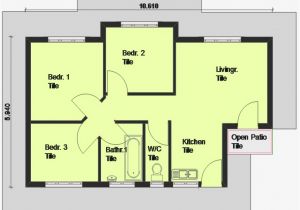 Floor Plans for A Three Bedroom House Cheap 3 Bedroom House Plan 3 Bedroom House Plan south