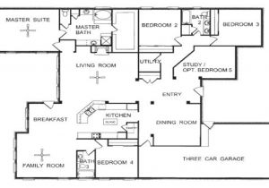 Floor Plans for One Level Homes One Story Floor Plans One Story Open Floor House Plans