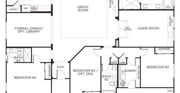 Floor Plans for One Story Homes Love This Layout with Extra Rooms Single Story Floor