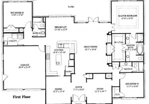 Floor Plans for One Story Homes Simple One Story House Plan House Plans Pinterest 1 Story
