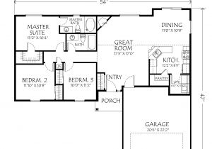 Floor Plans for One Story Homes Single Story Open Floor Plan Homes Lovely Single Story
