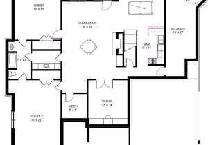 Floor Plans for Ranch Homes with Basement Unique Free House Plans with Basements 9 Ranch House