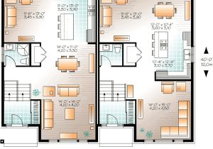 Floor Plans for Semi Detached Houses Contemporary Semi Detached Multi Family House Plan
