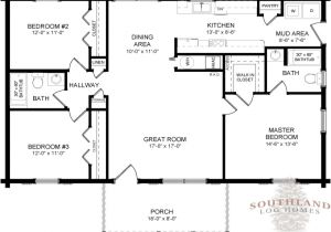 Floor Plans for Single Level Homes Single Story Log Home Floor Plans Large Single Story Log