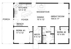 Floor Plans for Sq Ft Homes Cabin Style House Plan 2 Beds 1 Baths 1200 Sq Ft Plan