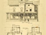 Floor Plans for Victorian Style Homes 1873 Print House Home Architectural Design Floor Plans