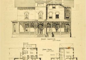 Floor Plans for Victorian Style Homes 1873 Print House Home Architectural Design Floor Plans