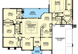 Florida Home Plans with Lanai 4 Bed Mediterranean House Plan with Lanai 82192ka 1st