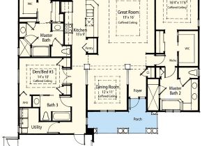 Florida House Plans with 2 Master Suites Dual Master Suite Energy Saver 33095zr 1st Floor