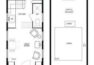 Four Lights Tiny House Plans Main Floor Plan Four Lights Tiny House Plans