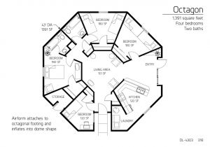 Free Octagon Home Plans Floor Plan Dl 4303 Monolithic Dome Institute