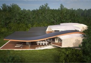 Futuristic Home Plans Futuristic Vacation Home Opens Up to Outdoors