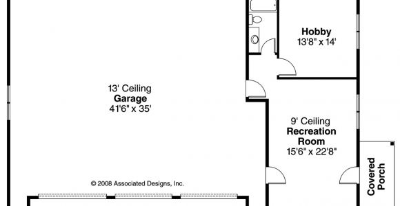 Garage Homes Floor Plans Craftsman House Plans Rv Garage W Living 20 042