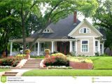 Garden and Home House Plans Classic House with Flower Garden Stock Photo Image Of