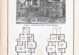Gothic Home Plans Gothic Frame Dwelling Vintage House Plans 1881 Antique