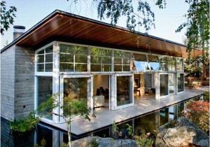 Green Home Building Plans Sustainable House by the Pond Freshome Com