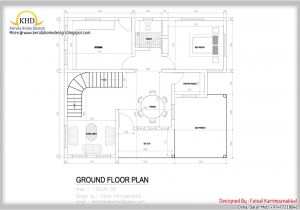 Ground Floor Plan for Home Home Plan and Elevation 1983 Sq Ft Kerala Home Design