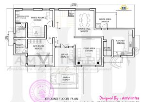 Ground Floor Plan for Home House Made Of Laterite Stone Kerala Home Design and
