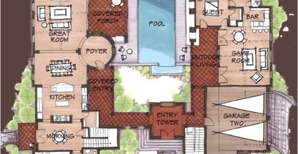 Hacienda Style Home Plans Hacienda Style Homes Spanish Hacienda Floor Plans
