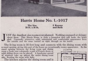 Harris Home Plans Website 1918 Harris Bros Co Kit Home Catalog Plan L 1017