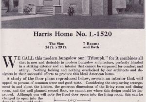 Harris Home Plans Website 1918 Harris Bros Co Kit Home Catalog Plan L 1520