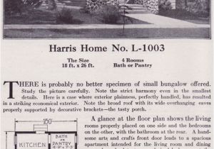 Harris Home Plans Website Plan L 1003 1918 Harris Bros Co Tiny Bungalow Cottage