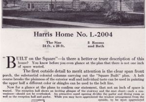 Harris Home Plans Website Plan L 2004 1918 Harris Bros Co Classic American