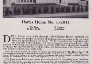 Harris Home Plans Website Plan L 2011 1918 Harris Bros Co Traditional Colonial